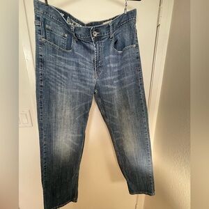 TK Axel Blue Slim Straight Jeans with Faded Wash